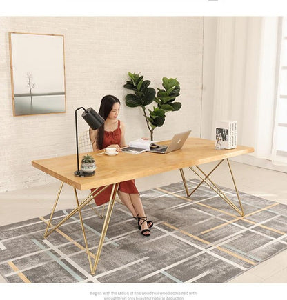 Table à manger IAN Live Edge Slab Design minimaliste moderne nordique