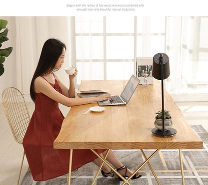 Table à manger IAN Live Edge Slab Design minimaliste moderne nordique