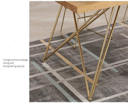 Table à manger IAN Live Edge Slab Design minimaliste moderne nordique