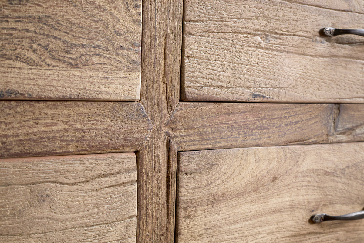Commode Iya en bois recyclé - Naturel - Grande