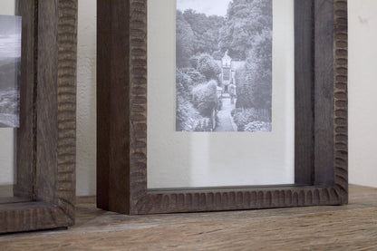 Cadre en bois de manguier Indu Standing - Frêne foncé