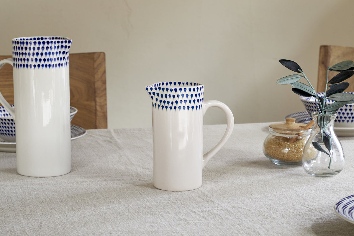 Pichet goutte indigo - Crème et indigo - Petit