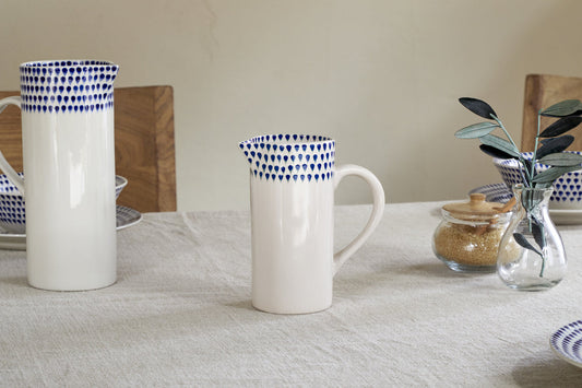 Pichet goutte indigo - Crème et indigo - Petit