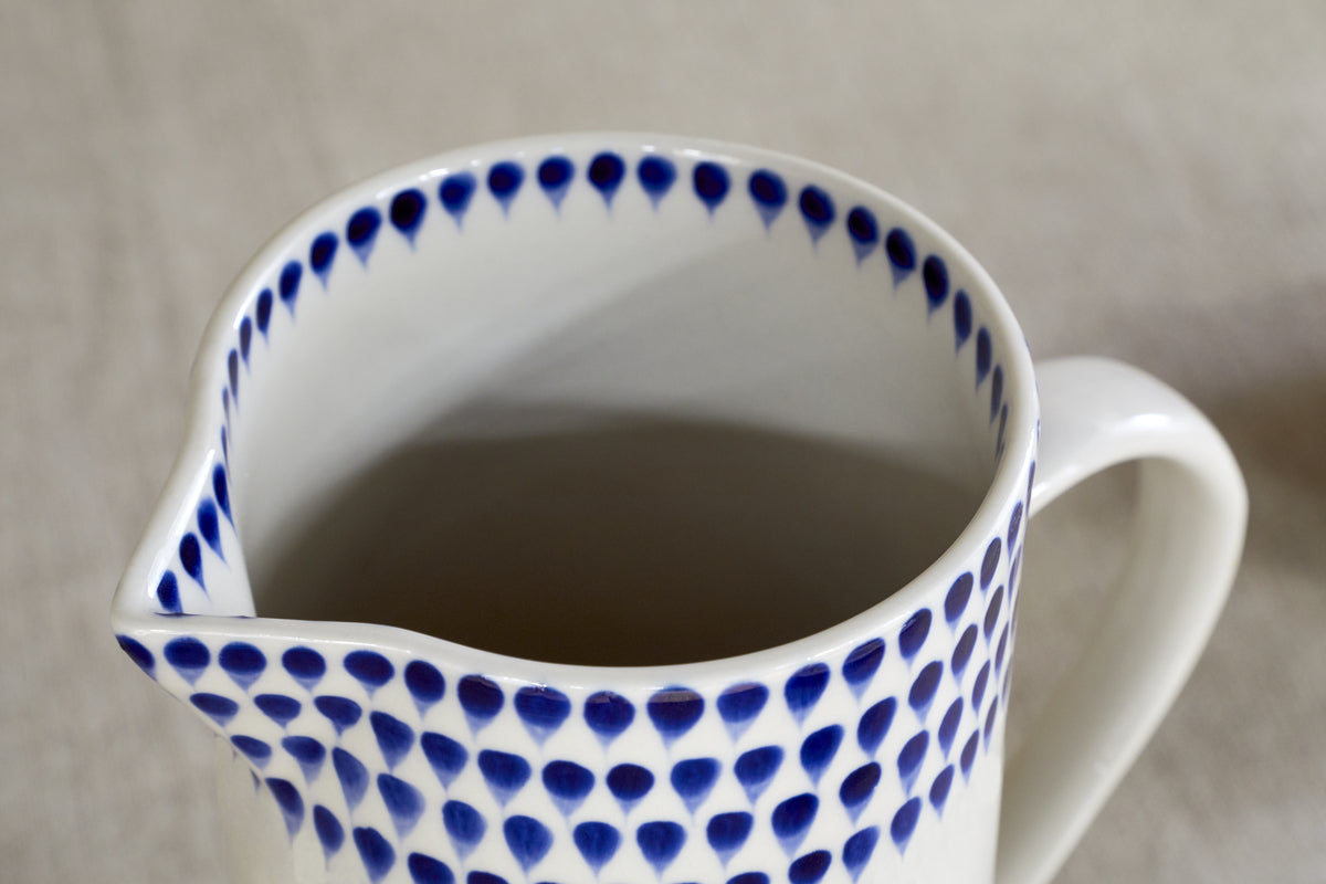 Pichet goutte indigo - Crème et indigo - Petit