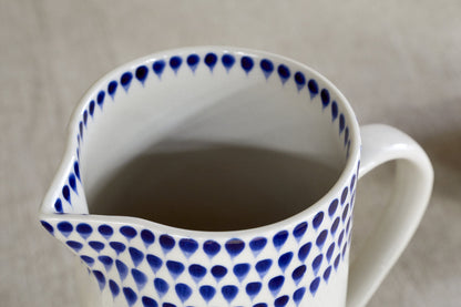 Pichet goutte indigo - Crème et indigo - Petit