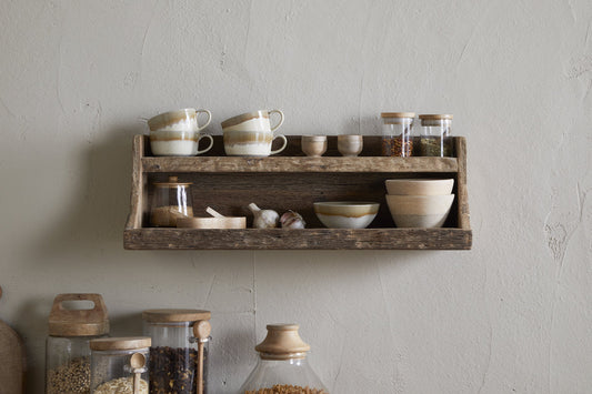 Étagère de rangement en bois recyclé Ibo - Naturel