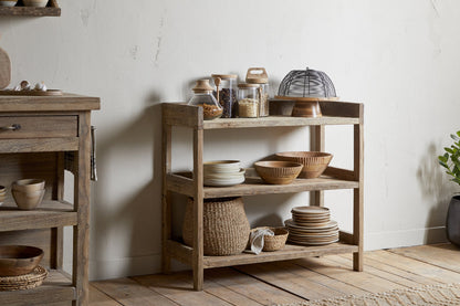 Étagères de garde-manger en bois recyclé Ibo - Naturel