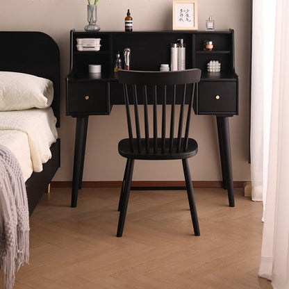 ISABEL TOKYO Commode Coiffeuse Miroir Japonais Scandinave (Couleur Noyer, Noir Blanc, Gris)