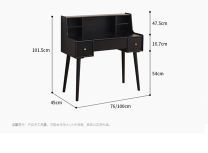 ISABEL TOKYO Commode Coiffeuse Miroir Japonais Scandinave (Couleur Noyer, Noir Blanc, Gris)