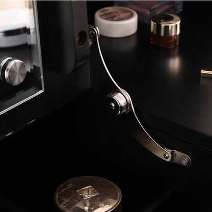 ISABEL TOKYO Commode Coiffeuse Miroir Japonais Scandinave (Couleur Noyer, Noir Blanc, Gris)