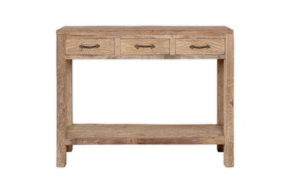 Console 3 tiroirs en bois recyclé Ibo - Naturel
