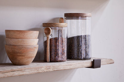 Étagère Ibo en bois recyclé et fer - Naturel