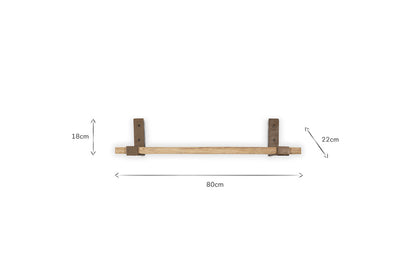 Étagère Ibo en bois recyclé et fer - Naturel