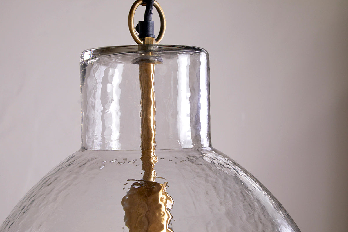 Suspension en verre recyclé Inayah - Transparent