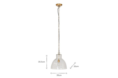 Suspension en verre recyclé Inayah - Transparent