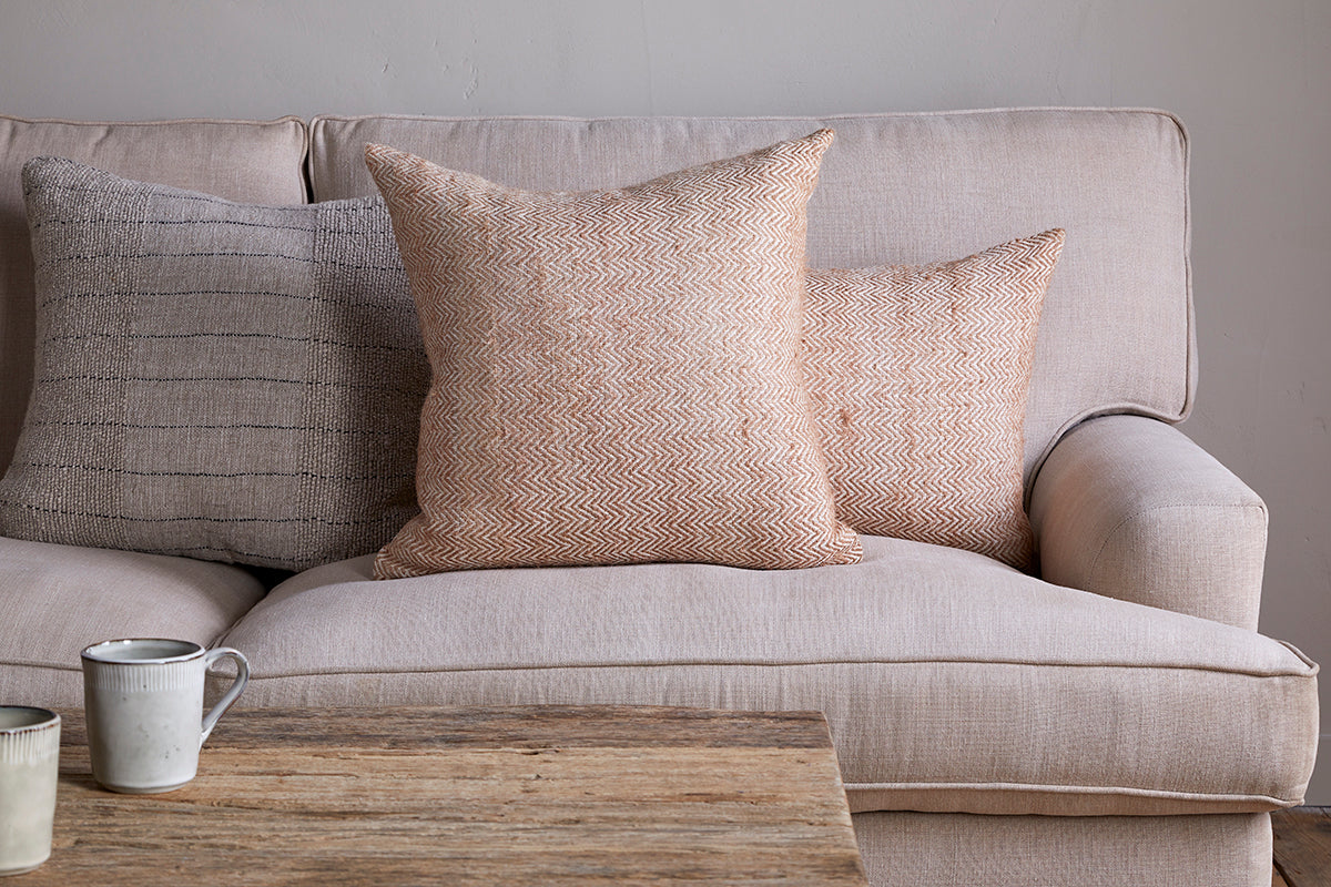 Housse de coussin recyclée Indie - Rouille