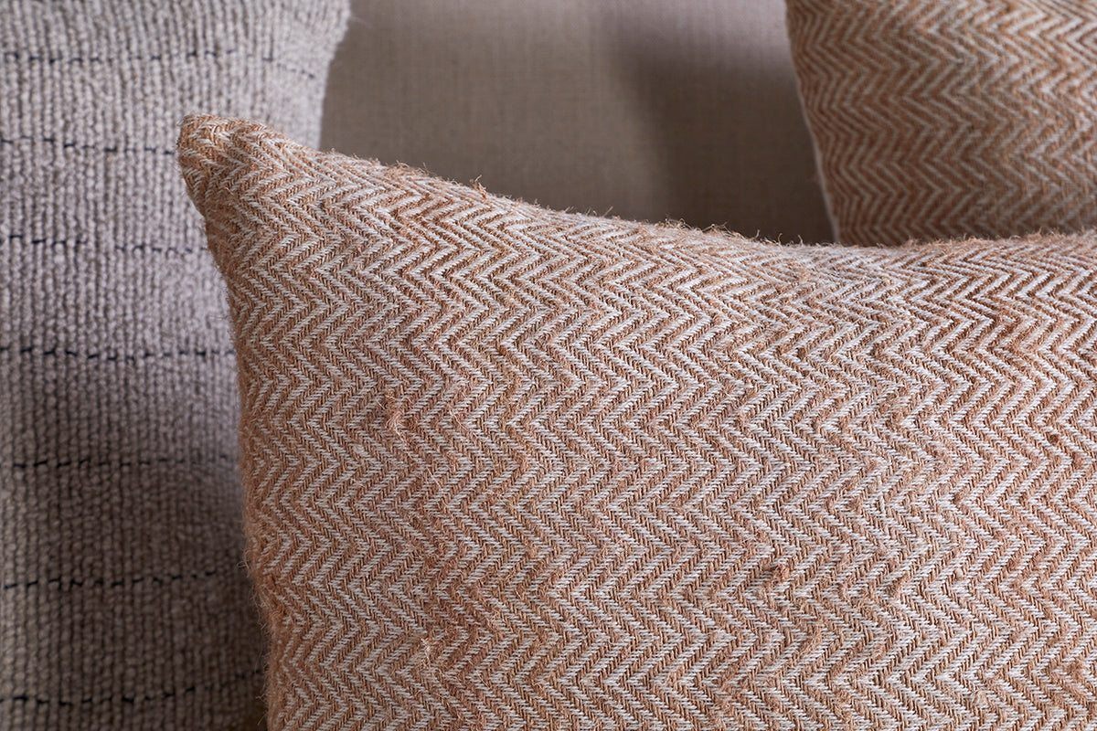 Housse de coussin recyclée Indie - Rouille