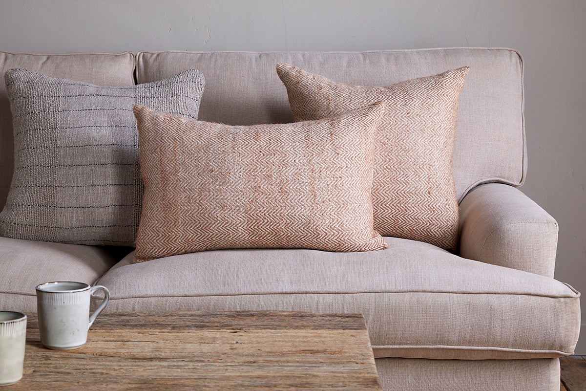 Housse de coussin recyclée Indie - Rouille