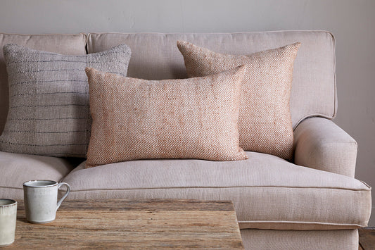 Housse de coussin recyclée Indie - Rouille
