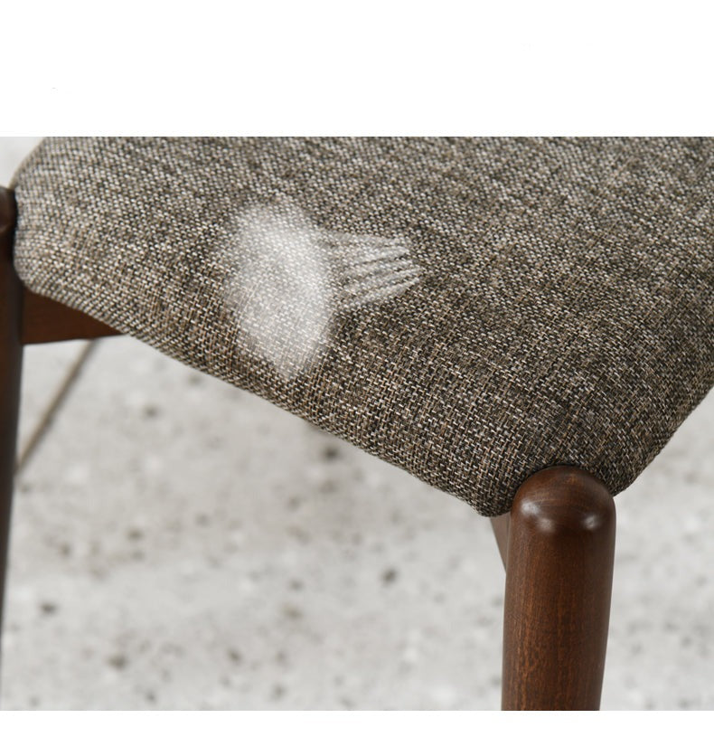 Tabouret de coiffeuse Isabella OSAKA en bois massif, style japonais scandinave, idéal pour le maquillage ou la toilette.