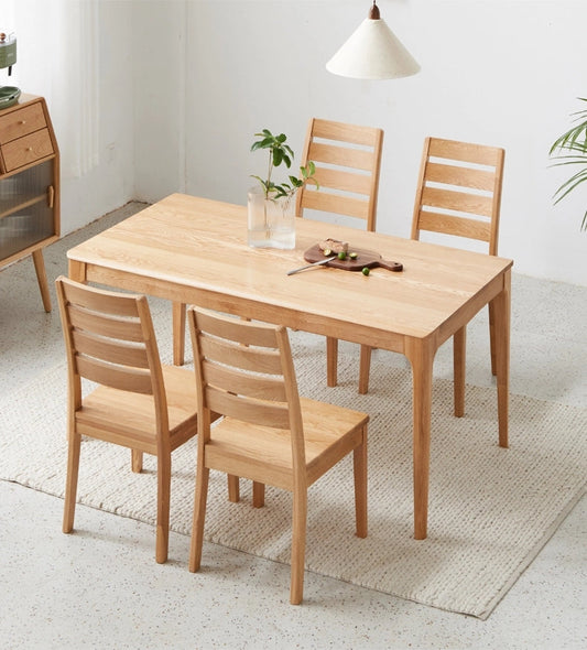 JAKIRA Table à manger et chaise en bois massif japonais nordique scandinave