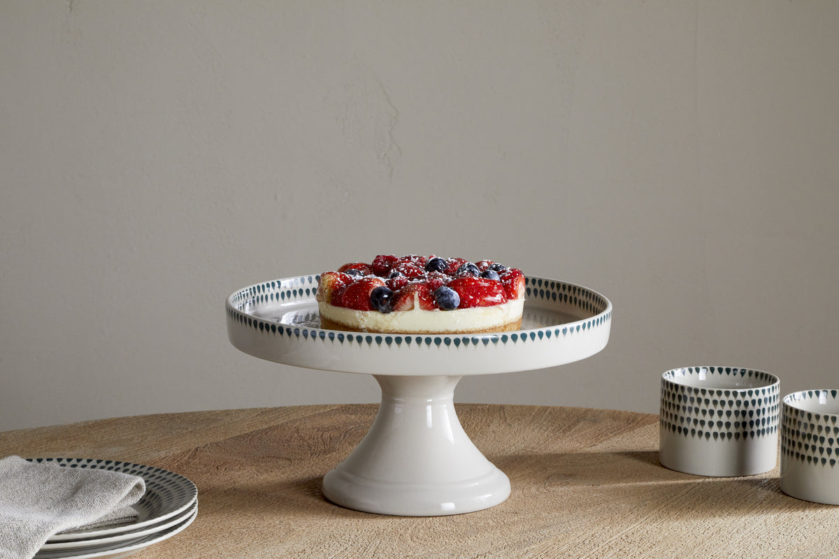 Support en céramique Juniper Drop - Crème et genévrier
