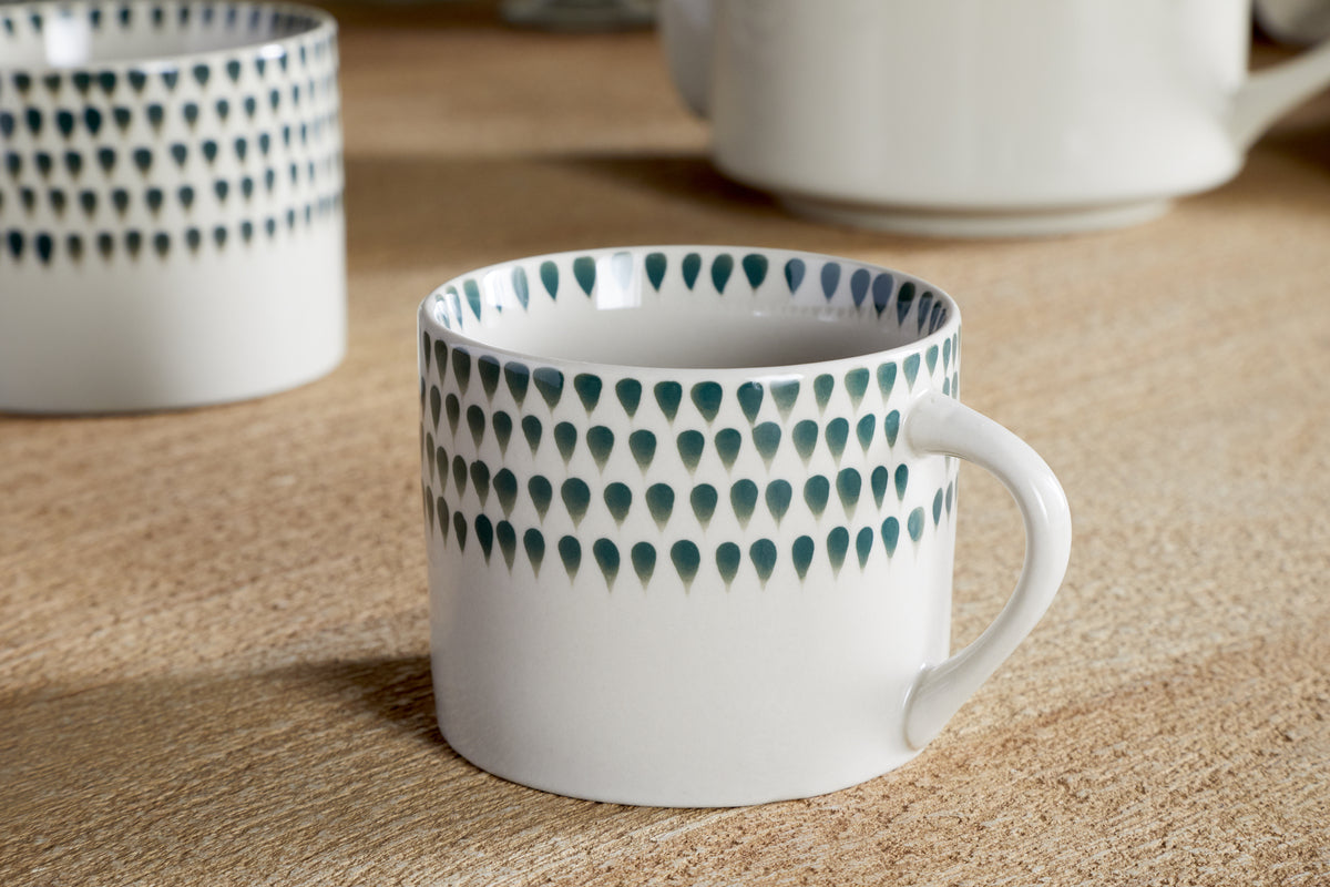 Tasse Juniper Drop - Crème et genièvre - Petit format (lot de 2)