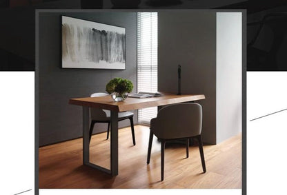 Bureau d'étude en bois massif JONAH, design scandinave et nordique, avec bords vivants