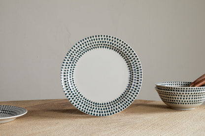 Service de table Juniper Drop – Crème et genévrier (lot de 12)