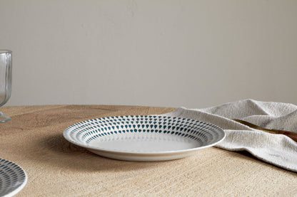 Service de table Juniper Drop – Crème et genévrier (lot de 12)