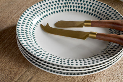 Service de table Juniper Drop – Crème et genévrier (lot de 12)