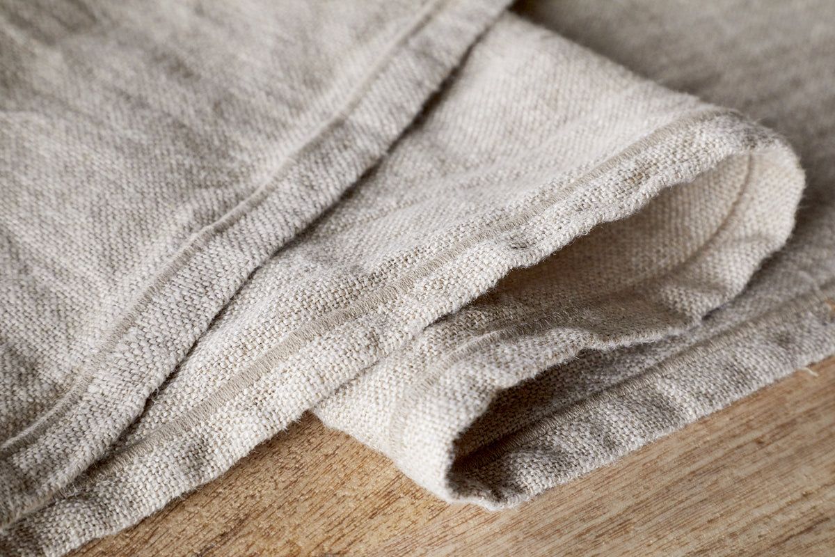 Tapis de passage en lin Junto - Naturel - Grand