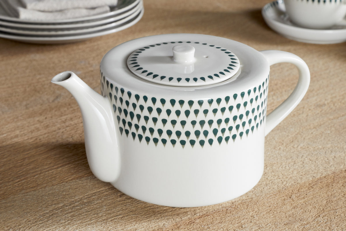 Théière Juniper Drop pour 4 personnes - Crème et genévrier