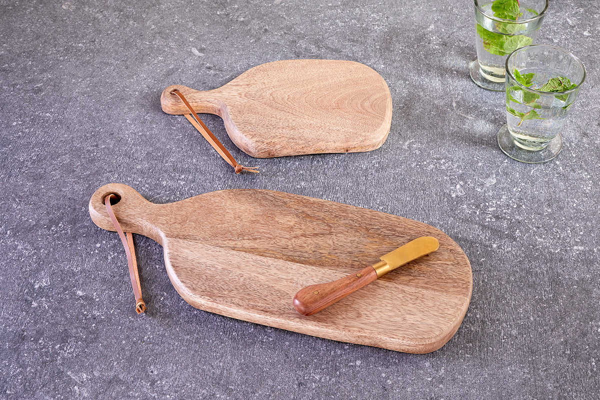 Planche en bois de manguier Jabari - Naturel