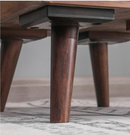 Table de chevet nordique en bois massif JAMES, style chambre à coucher, 35 cm 