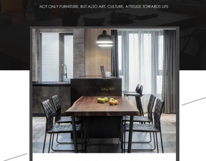 Table à manger Jasper Live Natural Edge en bois massif (choisissez parmi 4 couleurs)