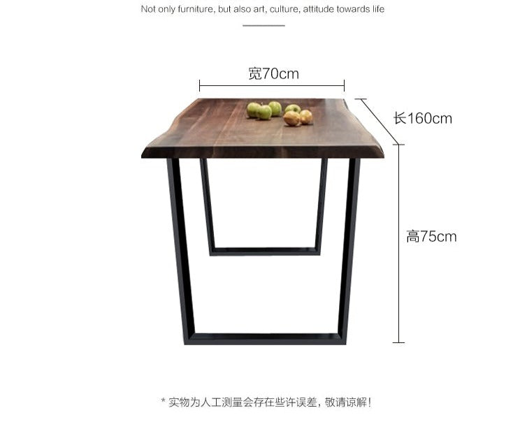 Table à manger Jasper Live Natural Edge en bois massif (choisissez parmi 4 couleurs)