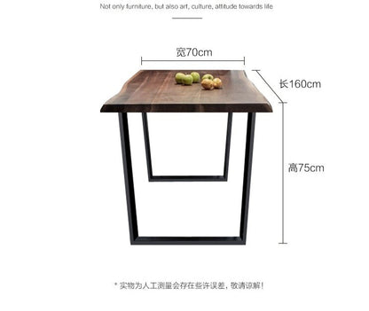 Table à manger Jasper Live Natural Edge en bois massif (choisissez parmi 4 couleurs)