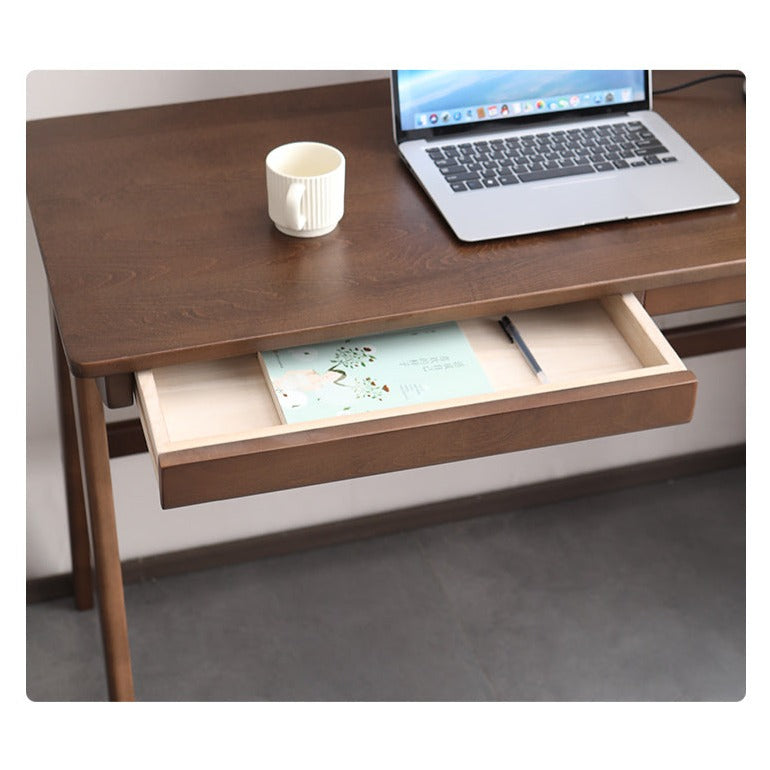 Bureau Juliana Kyoto Japonais Scandinave Bois Massif 