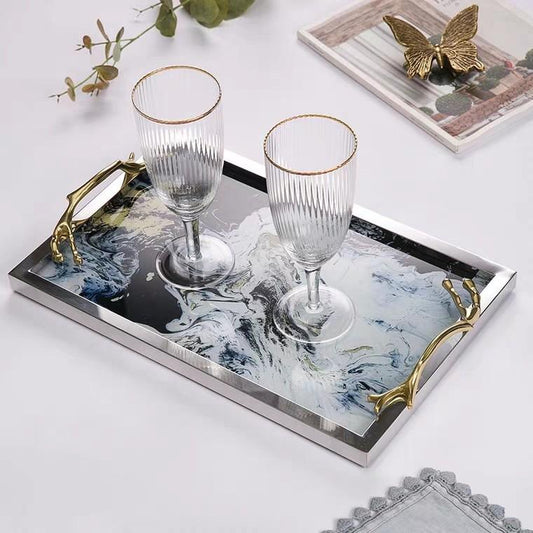 Plateau de service COUVERTS Nebula Swirl