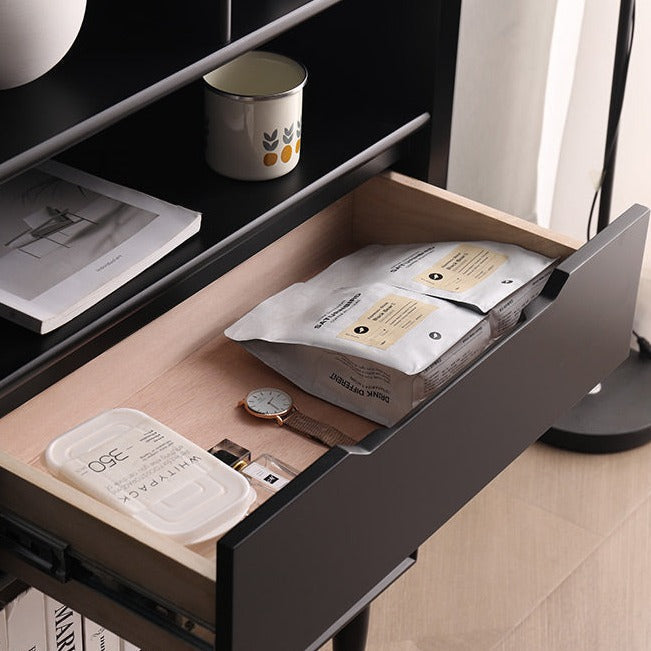 KAILANI TOKYO HILTON Bibliothèque japonaise scandinave en bois massif (4 couleurs, 3 tailles)