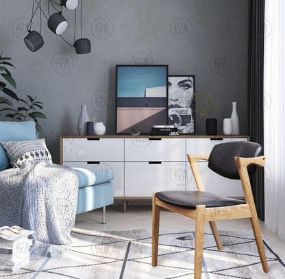 Chaise de salle à manger scandinave en bois massif KARTER