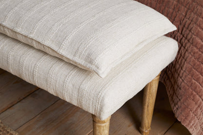 Banc rembourré en coton Kiana - Naturel