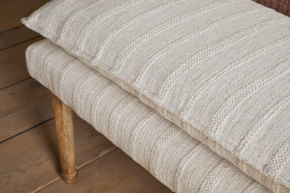 Banc rembourré en coton Kiana - Naturel