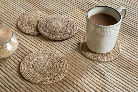 Sous-verres tissés Keso - Marron (lot de 4)