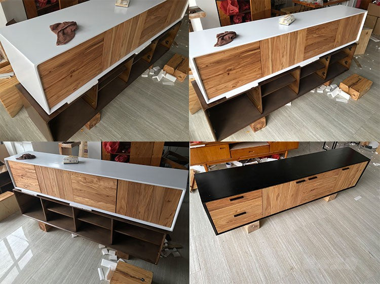 Meuble TV KENDRA en bois massif