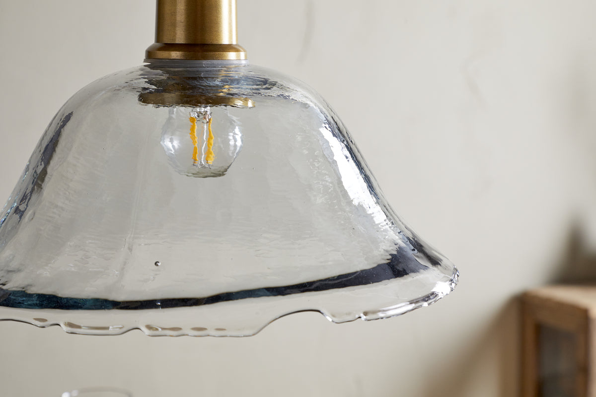 Suspension Keju en verre recyclé de forme organique - Transparent