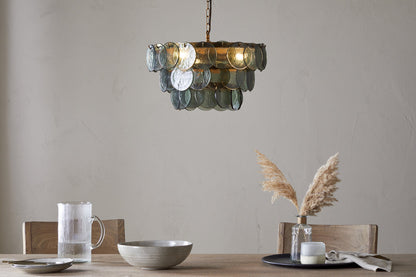 Lustre en verre recyclé Kagitha - Vert