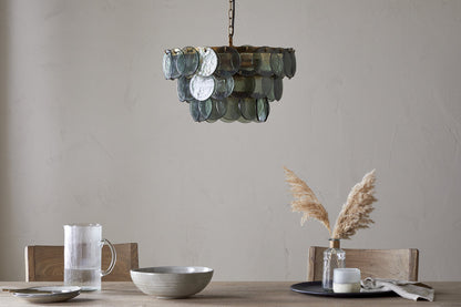 Lustre en verre recyclé Kagitha - Vert