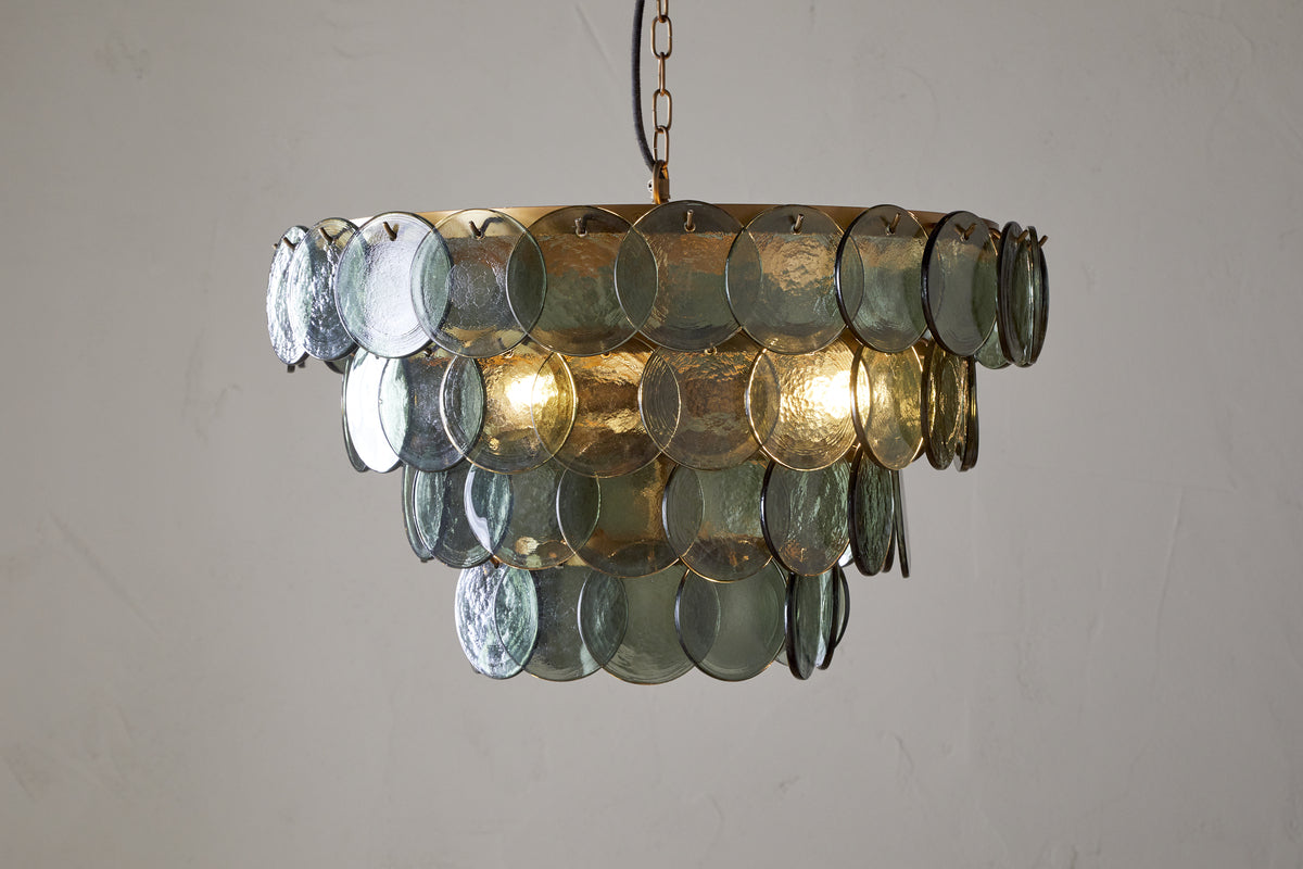 Lustre en verre recyclé Kagitha - Vert